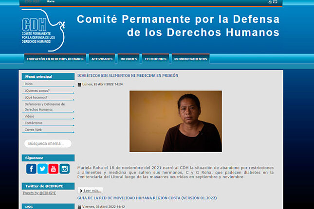 ECUADOR: Comité Permanente por la Defensa de los Derechos Humanos