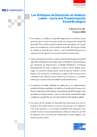 Los enfoques de desarrollo en América Latina - hacia una transformación social-ecológica