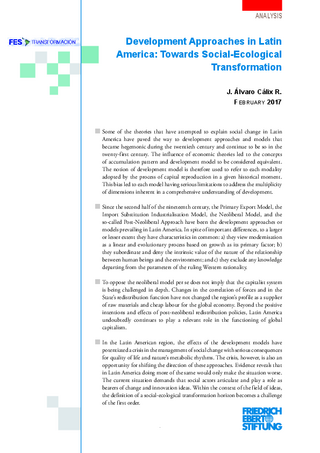 Development approaches in Latin America: towards social-ecological transformation