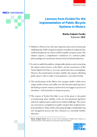 Lessons from Ecobici for the implementation of public bicycle systems in Mexico