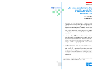 En camino a una transformación energética global justa?