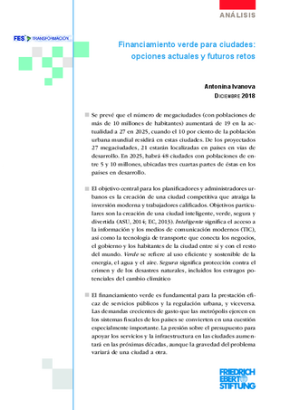 Financiamiento verde para ciudades
