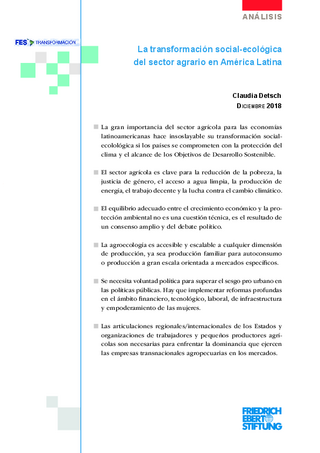 La transformación social-ecológica del sector agrario en América Latina